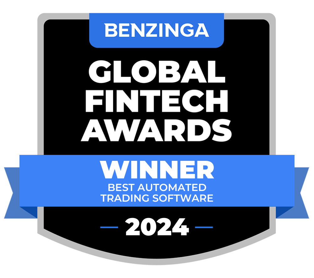 Benzinga 2024. Winner. Best Automated Trading.